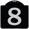 Signmission Sign with Number 8 Heavy-Gauge Aluminum Architectural Sign, 18" x 18", BS-1818-22900 A-DES-BS-1818-22900 - alternate 1